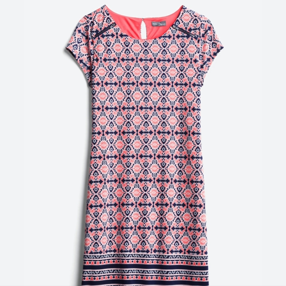 Market & Spruce Lainey zipper detail knit dress